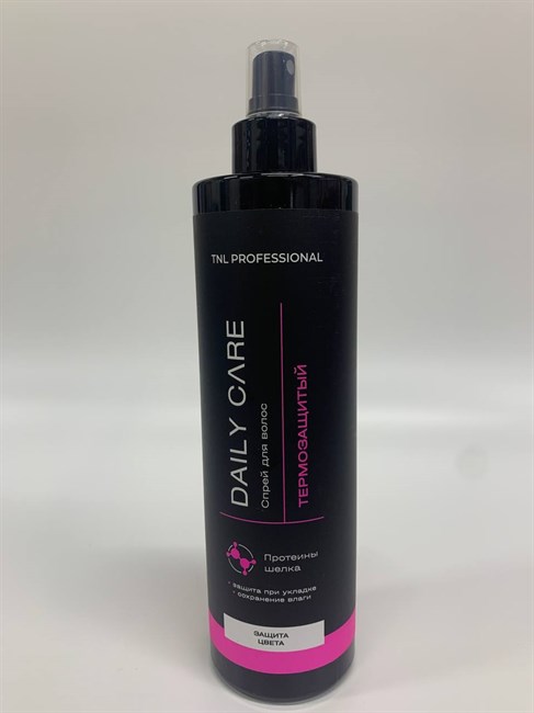 TNL Daily Care Ежедневный уход Спрей для волос Защита цвета термозащитный с протеинами шелка, 500 мл. - фото 5471