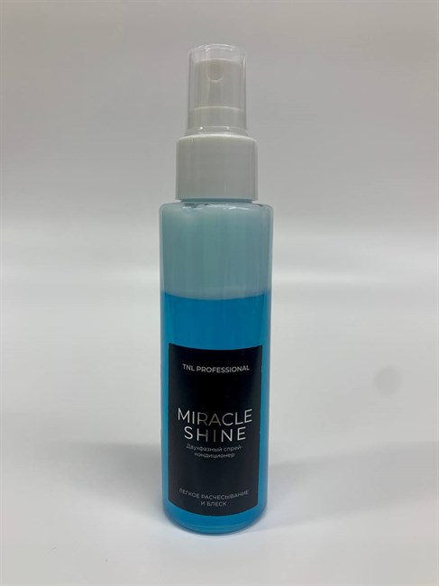 TNL Miracle shine Двухфазный спрей-кондиционер 2 in 1 для легкого расчесывания и блеска, 100 мл. - фото 5509