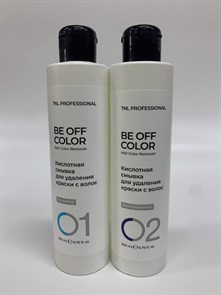 TNL Комплект кислотной смывки для удаления краски с волос (активатор 200 мл.; восстановитель 200 мл.)